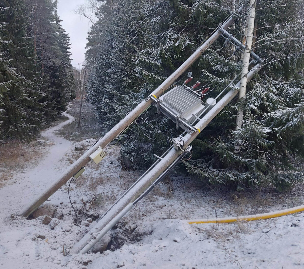 Hannes-myrskyssä vaurioitunut muuntamo